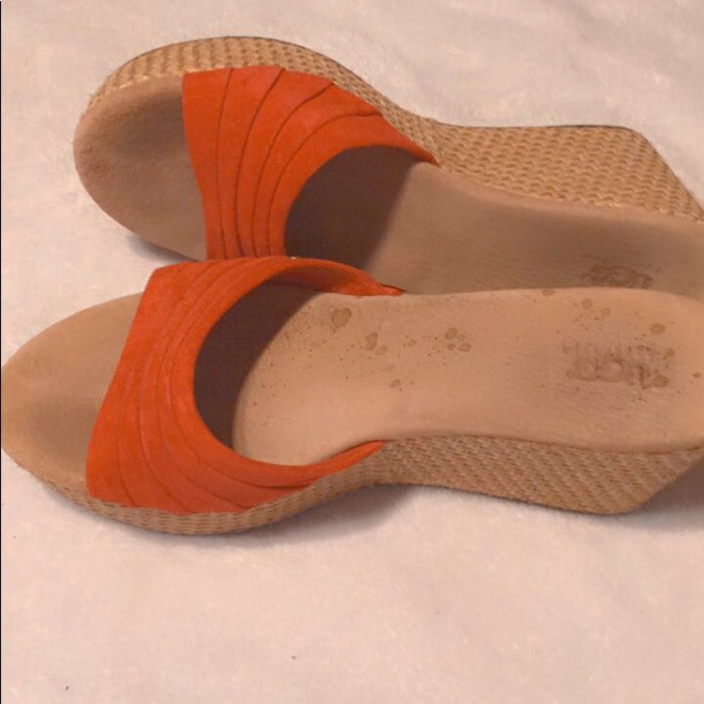 red ugg slip on high heels